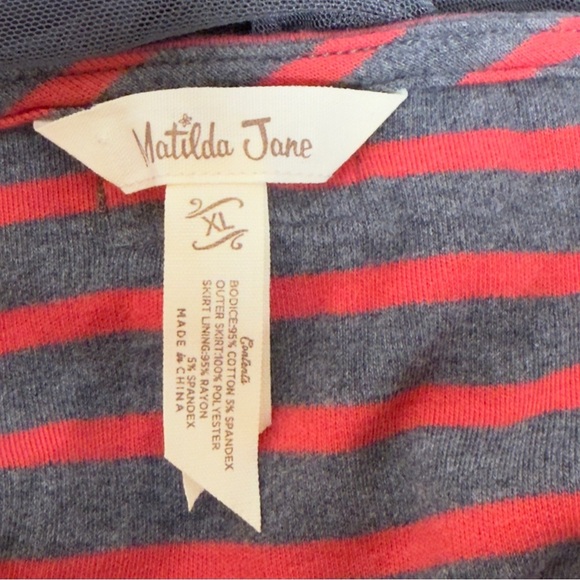 Matilda Jane Gray and Red Sleeveless Sundress - Picture 3 of 3